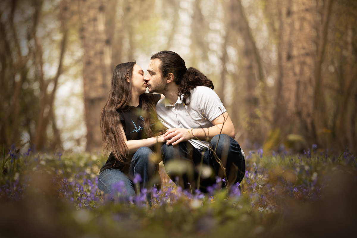 couple foret seance photo professionnelle
