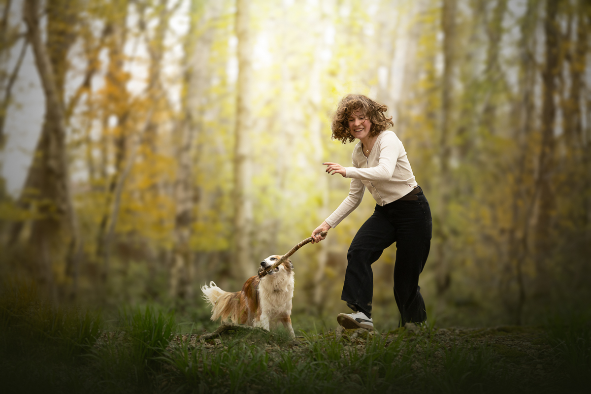 Seance photo jeune fille et son chien