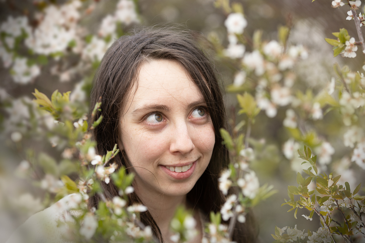 portrait fleurs blanches shooting photo