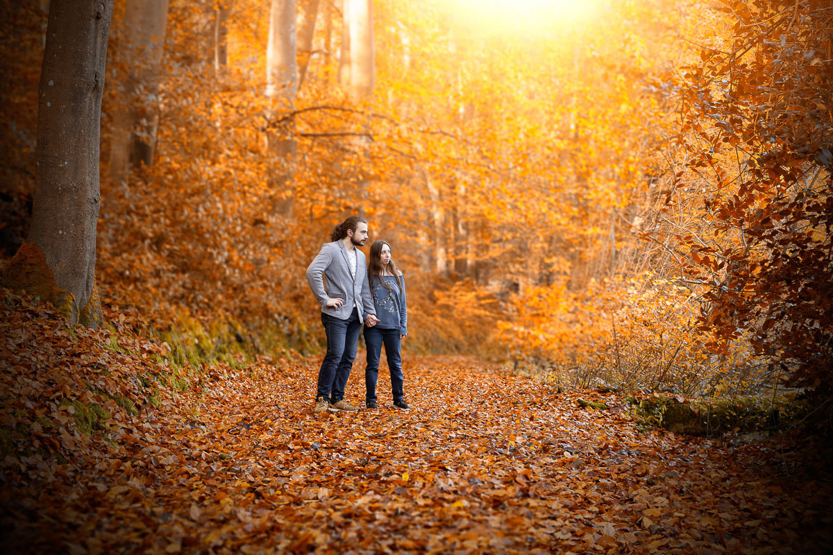 couple foret automne photographe couple
